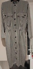 Hamells vintage black and white striped dress size 12
