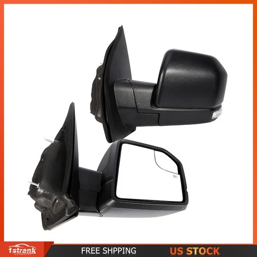 For 2015-2020 Ford F-150 Power Heated Turn Signal Right+Left Side Mirrors