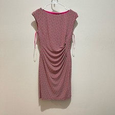 Ralph Lauren Pink Patterned Midi Dress Size 6P