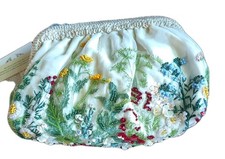 Handmade Embroidered Floral Beaded Clutch Evening Bag