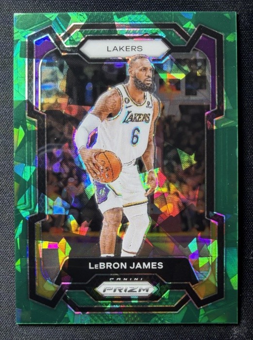 LeBron James 2023-24 Panini Prizm Green Ice #63