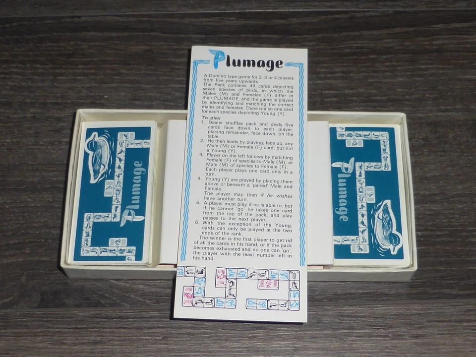 Rare 1970's Gosford Games Wildfowl Plumage domino game - complete - Image 3 of 4