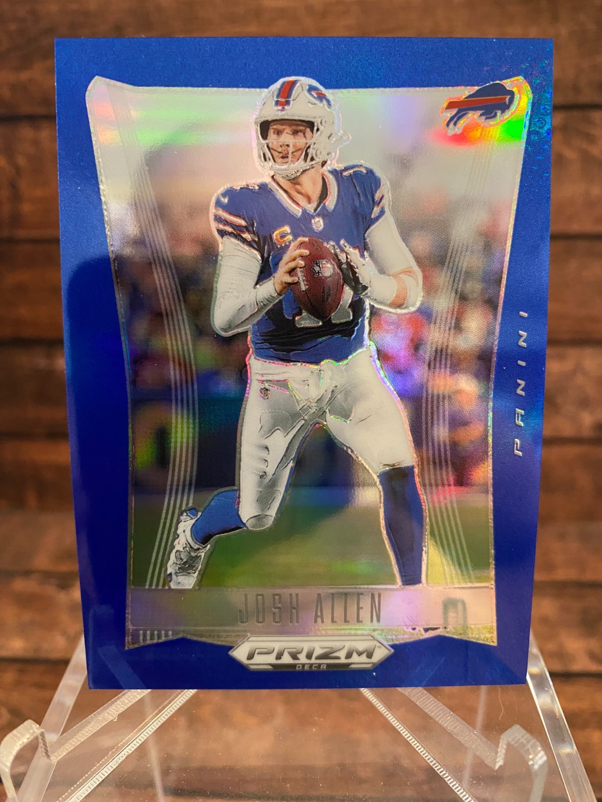 2024 Panini Blue Prizm Deca #28 Josh Allen Bills 123/149 SP Bills Color Match