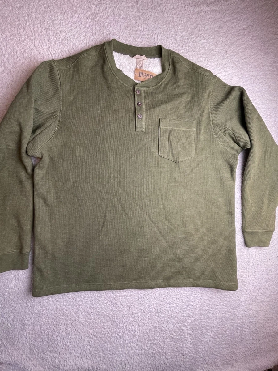 Chemise Henley Duluth Trading Homme – 2XL, Manches Longues, Coton Jaune Paille