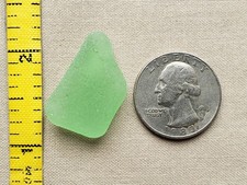 GENUINE BEACH COLA SEA GLASS SURF TUMBLED SEAFOAM LIGHT GREEN FOAM PENDANT V04