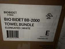 Bio Bidet BB-2000 Electric BIDET Toilet Seat ELONGATED White TOWEL BUNDLE Bemis