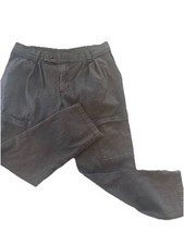 Prairie Underground Organic Cotton Cargo Gray Capri PantsWomen Sz Lg Made In USA
