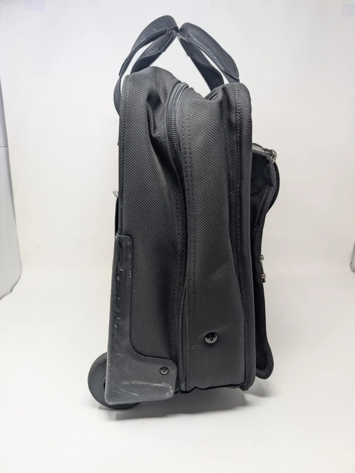 18" Tumi ALPHA Rolling Laptop Bag Ballistic Nylon Black VINTAGE Luggage Wheeled - Image 2 of 4