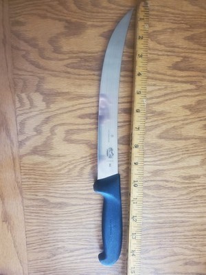 Victorinox 5.7203.25 Curved Breaking Knife w/ 10'' Blade, Black Fibrox  Nylon NSF