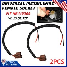 2x Extension Wire Pigtail Female HB4/9006 Harness Fog Light Connectors Plug EAAF