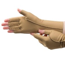 Totes Isotoner Therapeutic Gloves - Open Finger Size Medium M Arthritis/Injury
