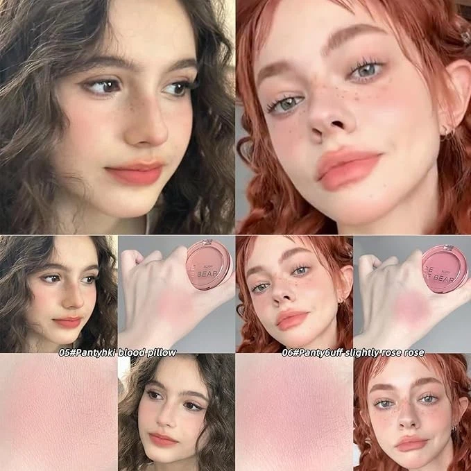 Gege Bear Cheek Glow Blush | Kawaii Soft Pastel Pink Shades | Buildable Powder f - Bild 2 von 4