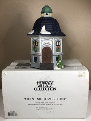 DEPT 56 Heritage Village SILENT NIGHT MUSIC BOX Christmas Accessories Porcelain