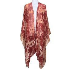 Torrid Velvet Burnout Kimono Open Front Women...