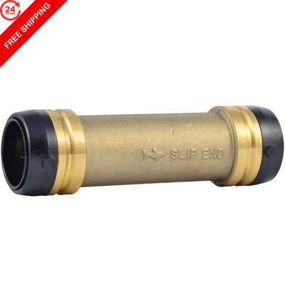 SharkBite 1-1/4 x in Slip Coupling, x in. PTC, Brass