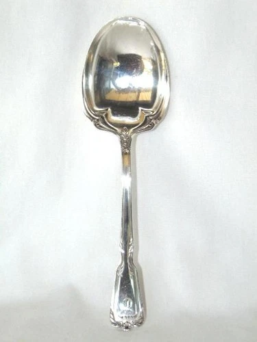 1909 STERLING SILVER 9" SERVING SPOON Chambord Pattern REED & BARTON, C Monogram