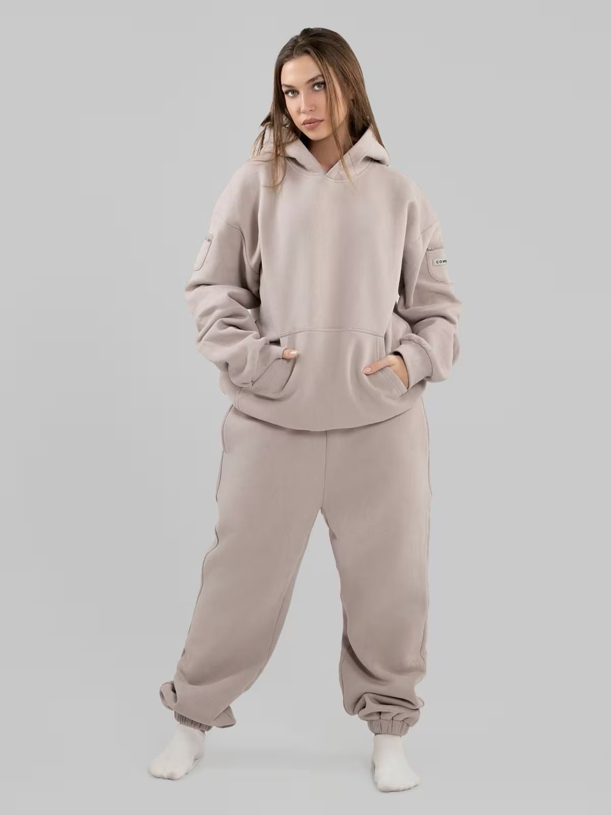 Comfrt Travel Essentials Sweatpants Bark Size L