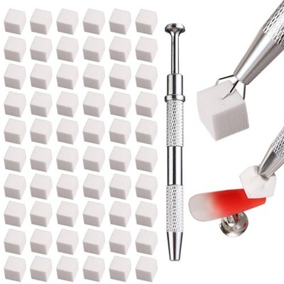 Professional Manicure Nail Art Sponge Set with Grabbing Pen and Brush for Ombre
