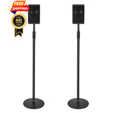 Howonder Speaker Stands,All Metal Stands Pair for Satellite  Black