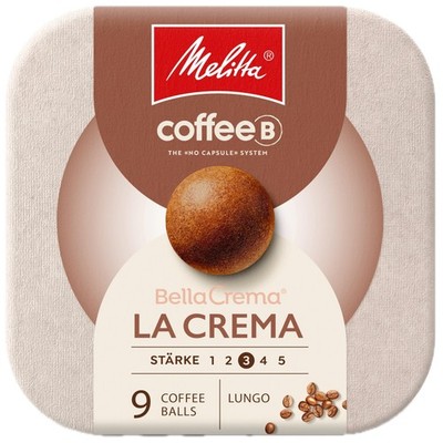 CoffeeB Lungo La Crema, 9 Coffee Balls, 51g
