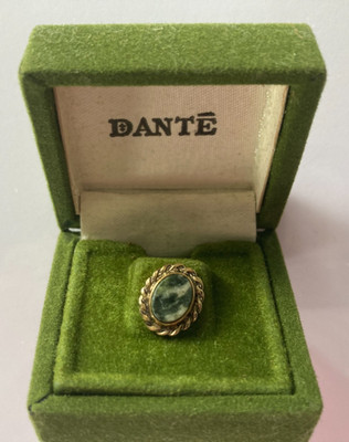 Dante Green Marble Stone Tie Tac in Original Green Box