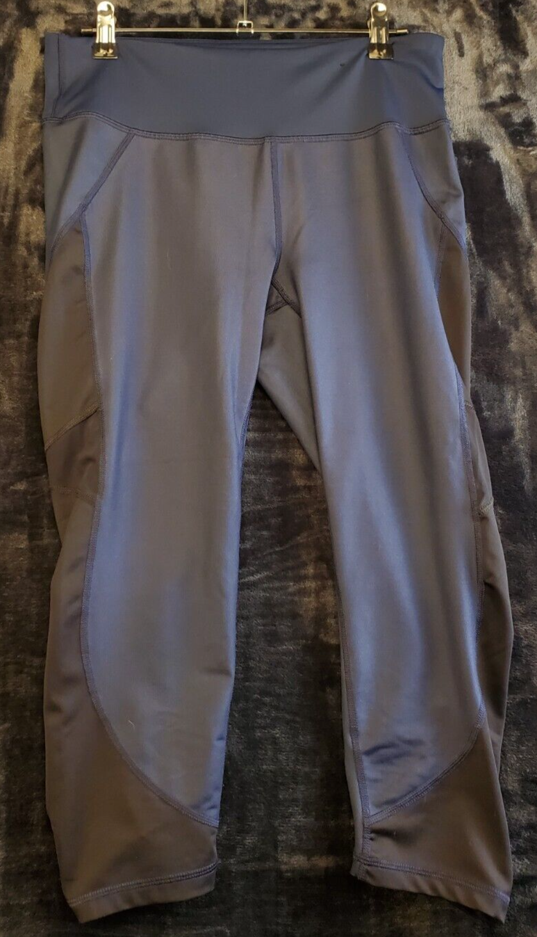 FILA Leggings Donna Taglia Media Navy Poliestere Elastico Vita Piatto Frontale Logo