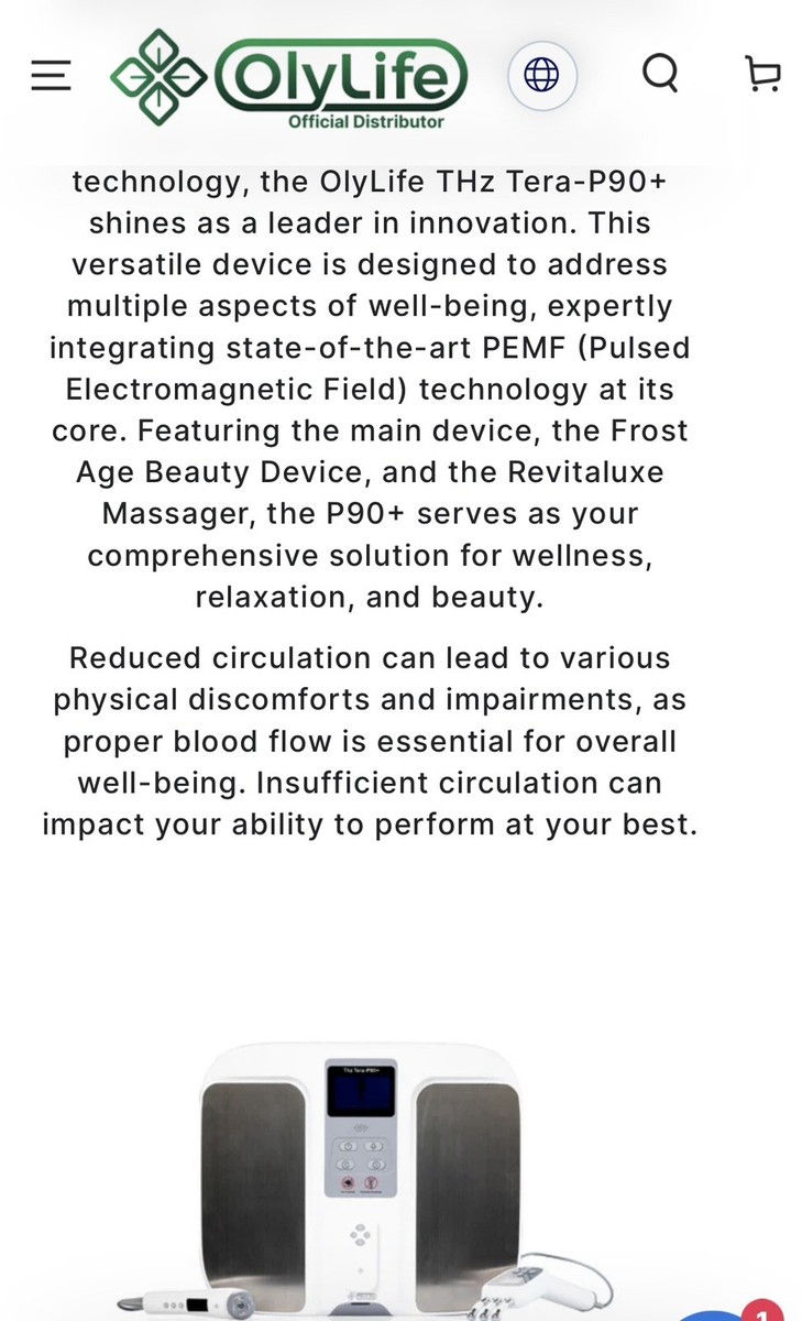 OLYLIFE THZ TERA P90+ (THZ+ PEMF +EMS ) THERAPY and BEAUTY OLYLIFE THZ TERA P90+ (THZ+ PEMF +EMS ) THERAPY and BEAUTY