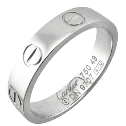 CARTIER Ring US 5 EU49 K18 white gold Mini love used