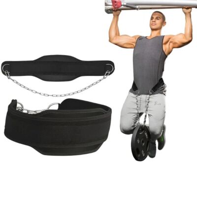 1 Stück New Style Gewichtheben Fitnessstudio mit Kette für Klimmzug Last Hüftgurt verdicken