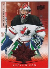 2021-22 Upper Deck Team Canada Juniors Exclusives #17 Thomas Milic RC U18 /250