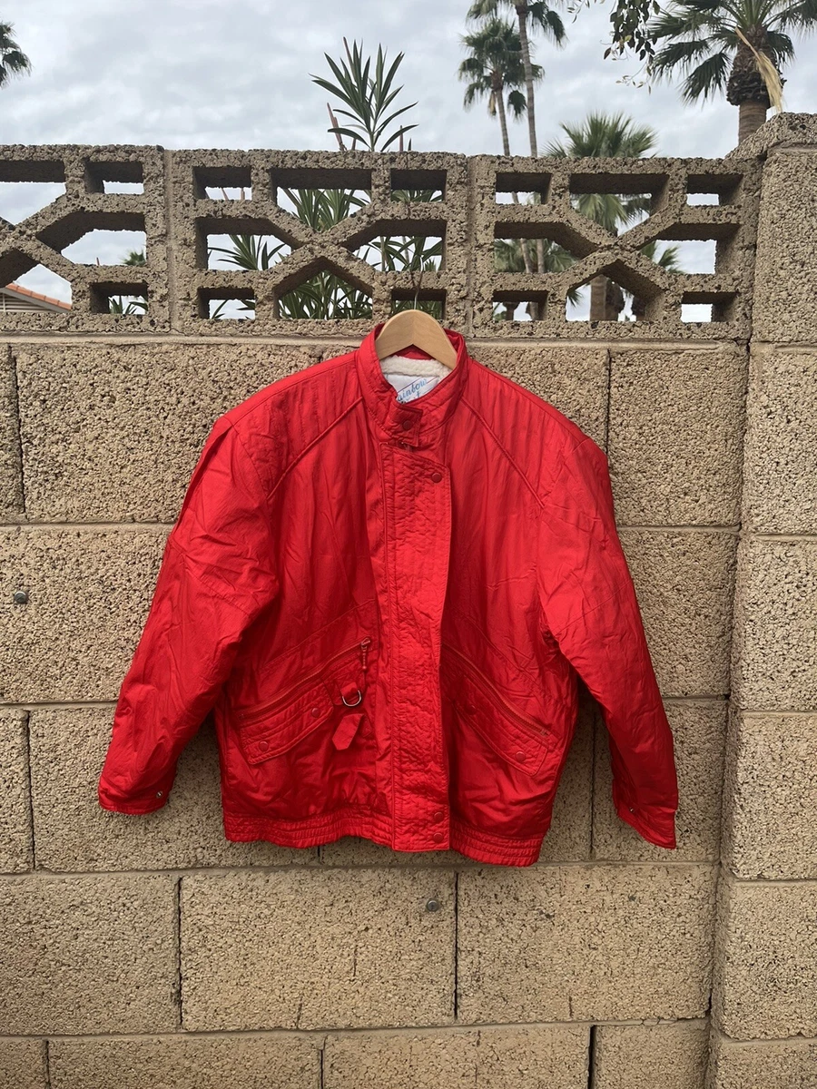 Vintage Rainbow West Red Ski Jacket Winter Snow Coat Ladies Size Large