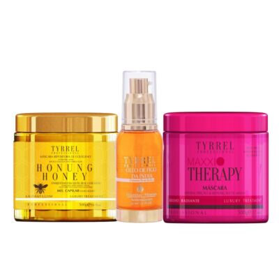 Tyrrel Maxxi Therapy Collagen + Honung Honey + Indian Fig Oil Hair Treatment Kit