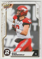 2020 UD CFL Nick Arbuckle Rookie Card GOLD Ottawa Redblacks 06/50 Georgia State