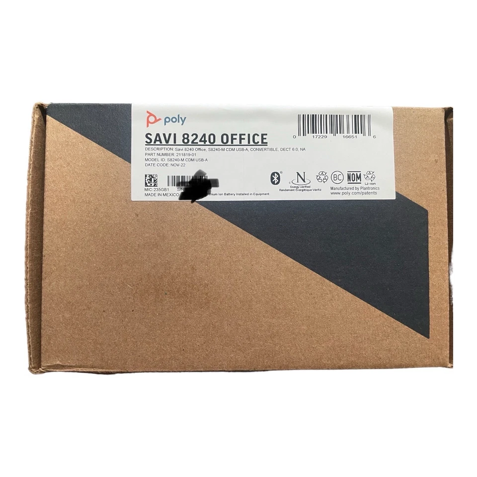 Poly Savi 8240 Office Headset Microsoft Teams USB-A Convertible DECT 6.0 NA - Image 3 of 4