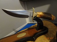 Colt Ct-805 11 1/8 Burnt Stag Handle Fixed Blade Knife 440a Stainless Steel Colt Ct-805 11 1/8 Burnt Stag Handle Fixed Blade Knife 440a Stainless Steel
