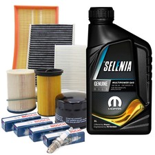 KIT TAGLIANDO + 4 CANDELE FIAT 500 PANDA 169 312 - 1.2 BENZINA 44 51 KW 60 69 CV