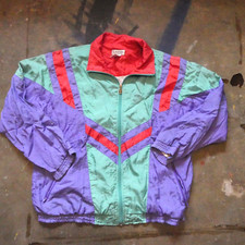 Vintage 80s/90s Lavon Windbreaker Track Jacket Jacket Size Medium Rad Nylon