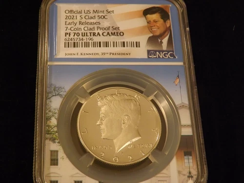 2021-S   Half Dollar      Early Releases    Flag Label           NGC   PF 70