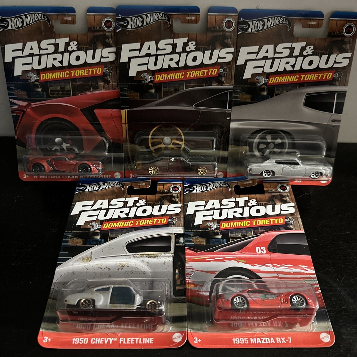 2024 Hot Wheels Fast And Furious Dominic Toretto Complete Set