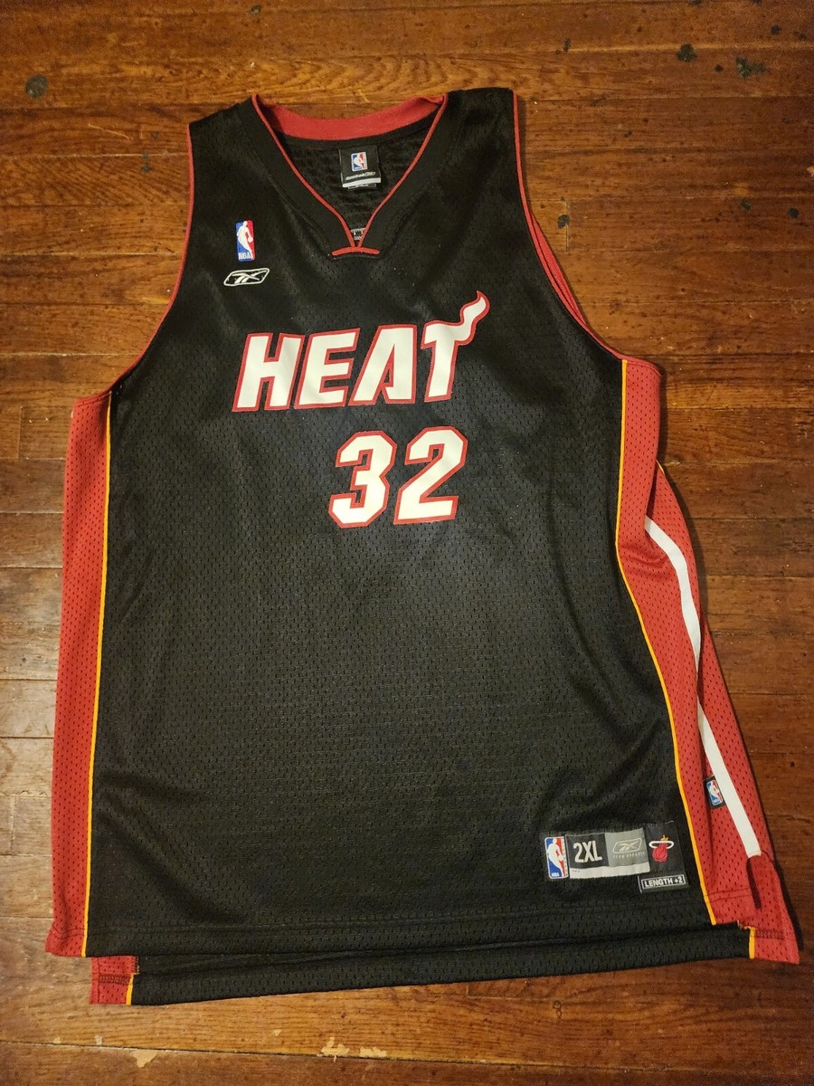 Miami Heat Shaquille O'Neal #32 NBA Reebok Black Basketball Jersey