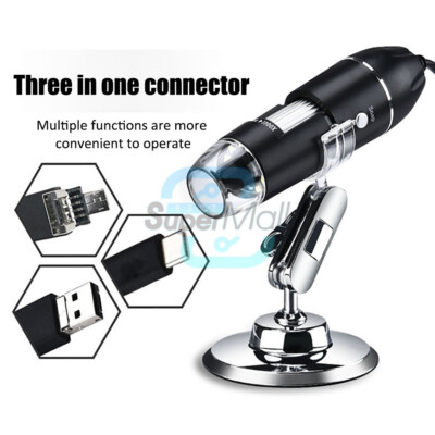 500X 1000X 1600X 8 LED Digital USB Handheld Microscope Endoscope Magnifier