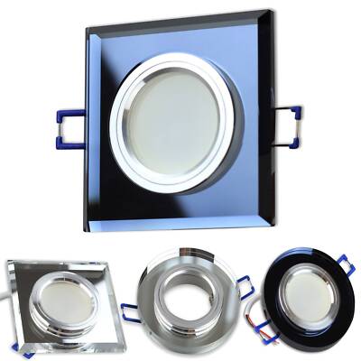 6x LED Einbaustrahler Set dimmbar Glas super flach 3W 5W 6,5W IP 40  Spot Licht