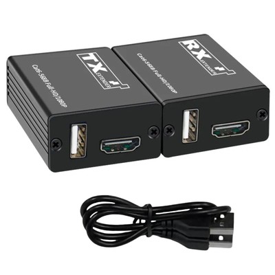 New 30M USB KVM HDMI Extender RJ45 Cat6 Ethernet Network Cable Accessories