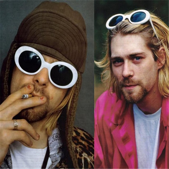 Clout Nirvana Kurt Cobain Alien Ovalado Marco Halloween Retro Traje Gafas de Sol