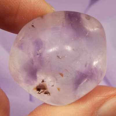 Seltener Amethyst Phantom Trommelstein 'Psychic Development' 20g SN45485