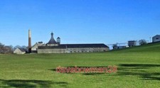 PHOTO  TRADITIONAL CLYNELISH DISTILLERY BUILDINGS THE TALL CHIMNEY AND THE PAGOD