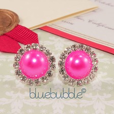 DIAMANTE PEARL EARRINGS VINTAGE WEDDING FAVOUR BRIDE BRIDESMAID PROM SWEET GIFT