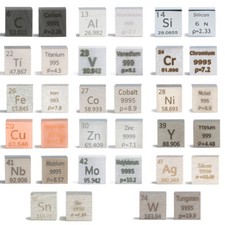 Element Periodensystem Metall 10mm Größe Würfel 99.95% Markiert Elementesammlung
