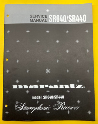 Sr640 Marantz SR640 Original Service Manual for Stereophonic Receiver Free ...