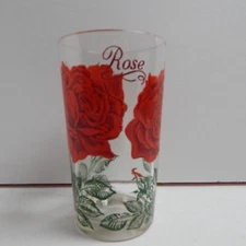Peanut Butter Glass - Red Rose - 5 inches